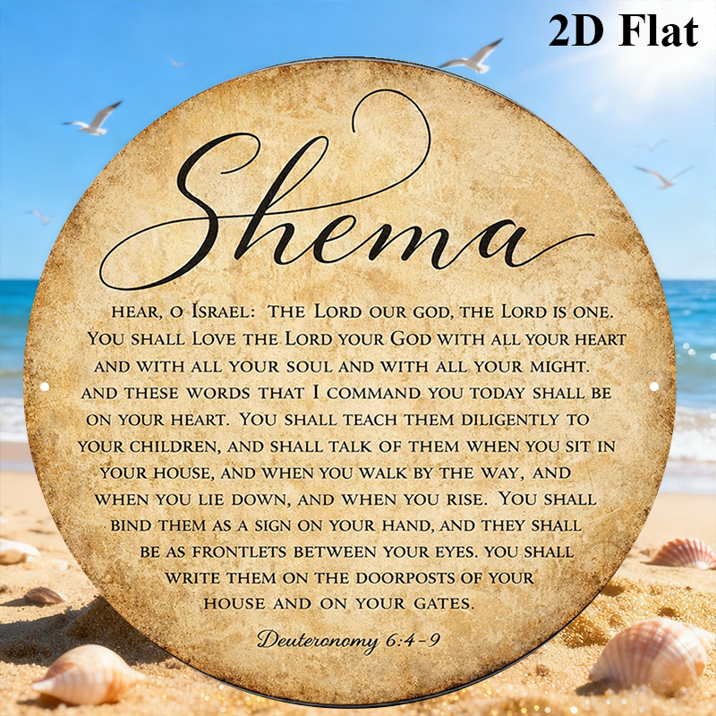 Home Decoration - CIFBUY Vintage Judaica Scripture Aluminum Wall