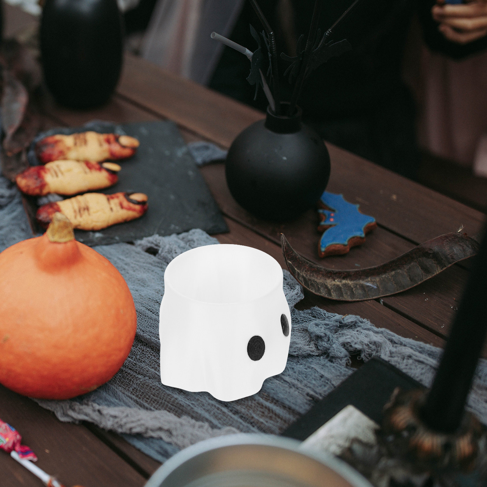 Home Decor Store - Candy Bucket Decorative Halloween Ghost Candy