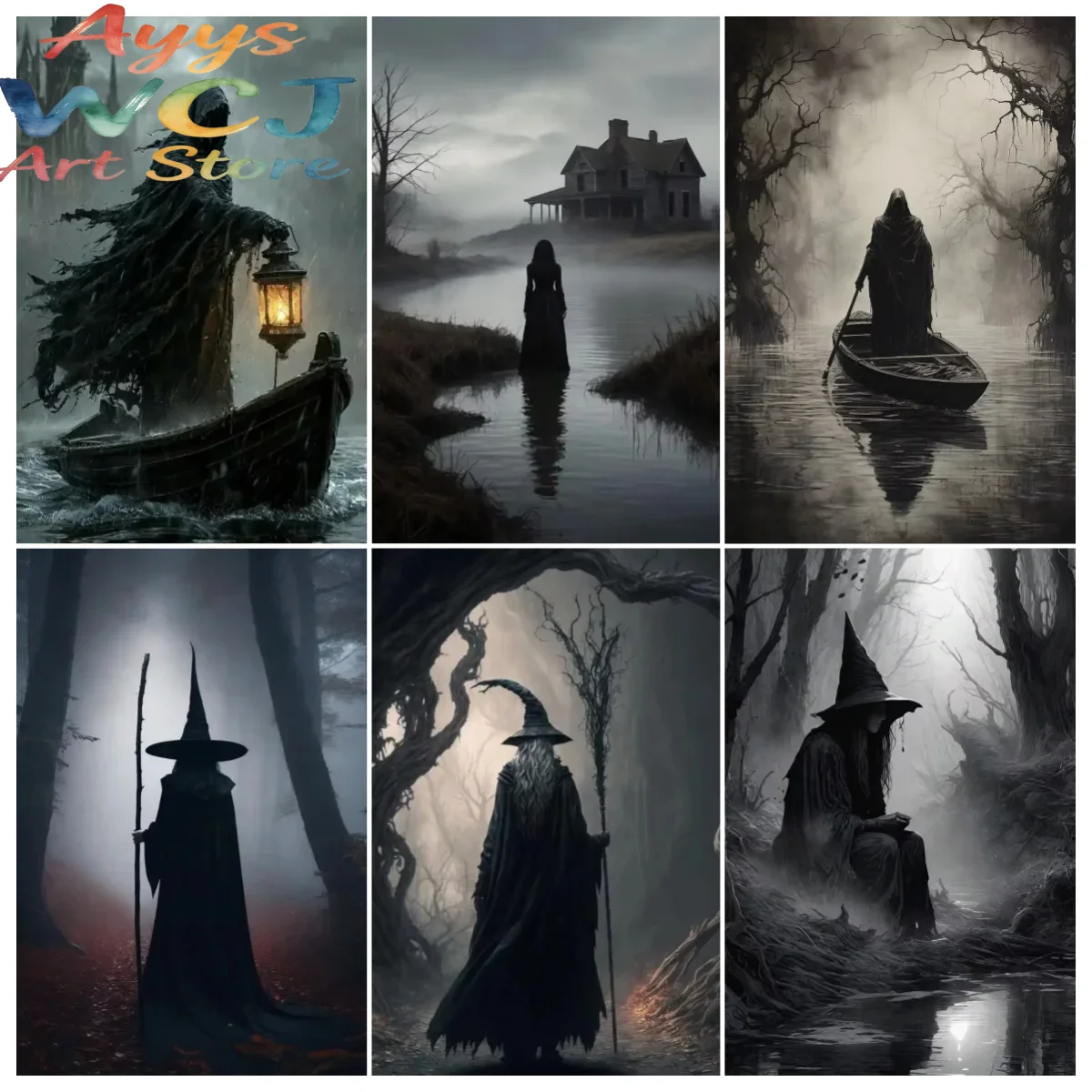 Home Decor Gothic - Dark Academia Art The Witch Demon