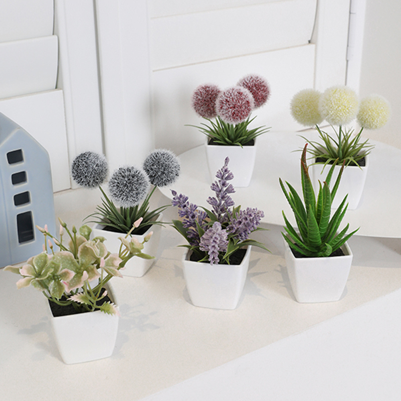 Home Decor Store - 1SET (6PC) Mini Artificial Plant Bonsai,