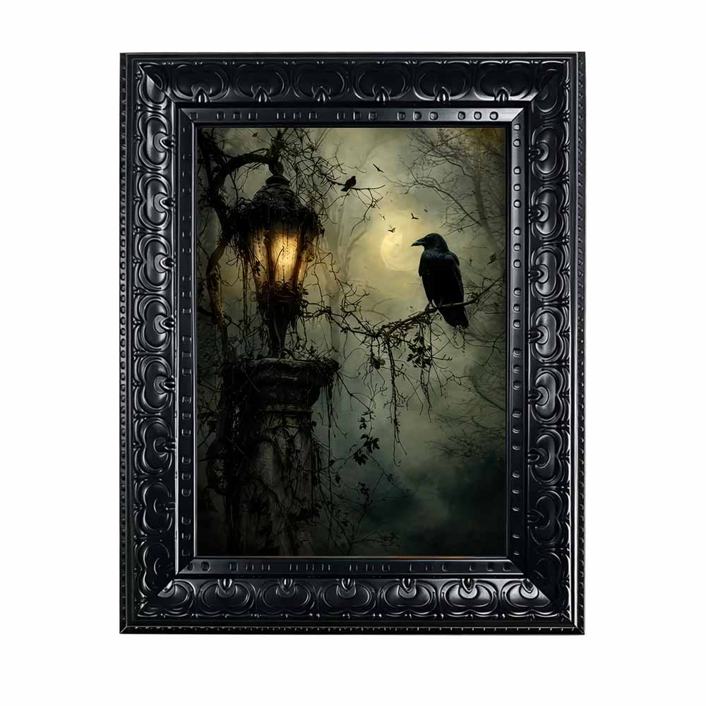 Home Decor Gothic - Halloween Wall Art, Framed Canvas Wall