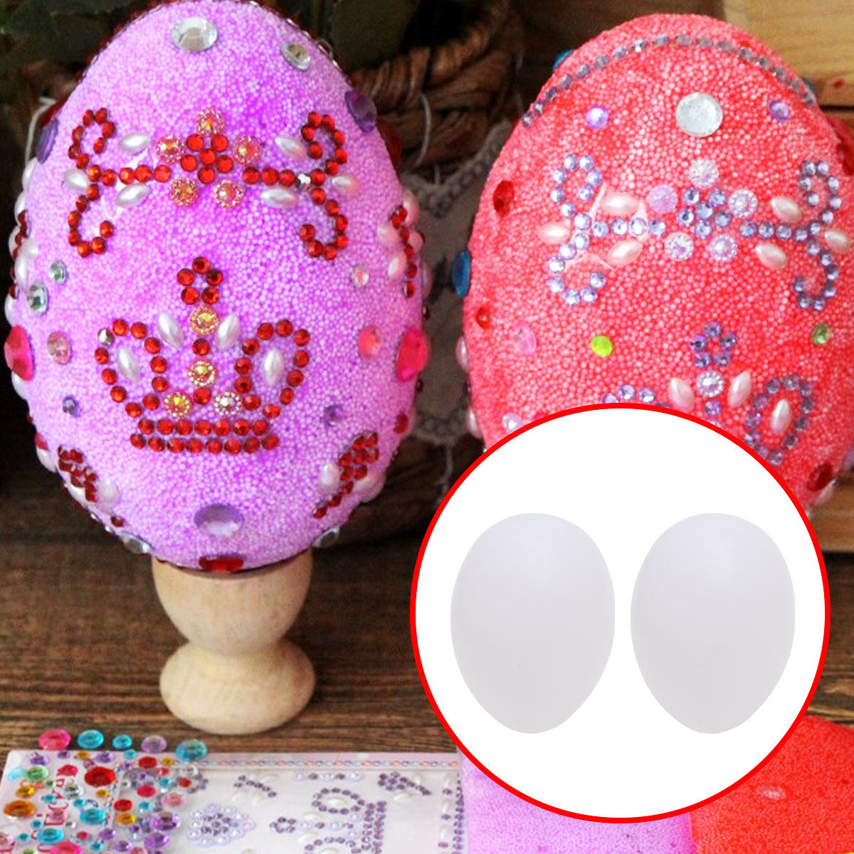 Home Decor Store - 50Pcs Realistic Fake Pigeon Eggs Smooth