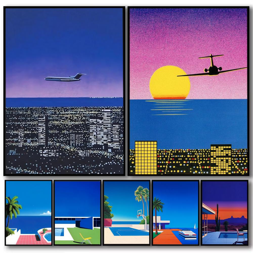 Geometric Wall Art - 1pc frameless H-hiroshi Nagai Artwork Painting