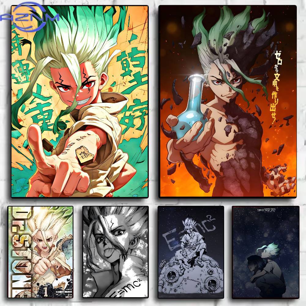 Geometric Wall Art - Classic Anime Dr Stone Poster HD
