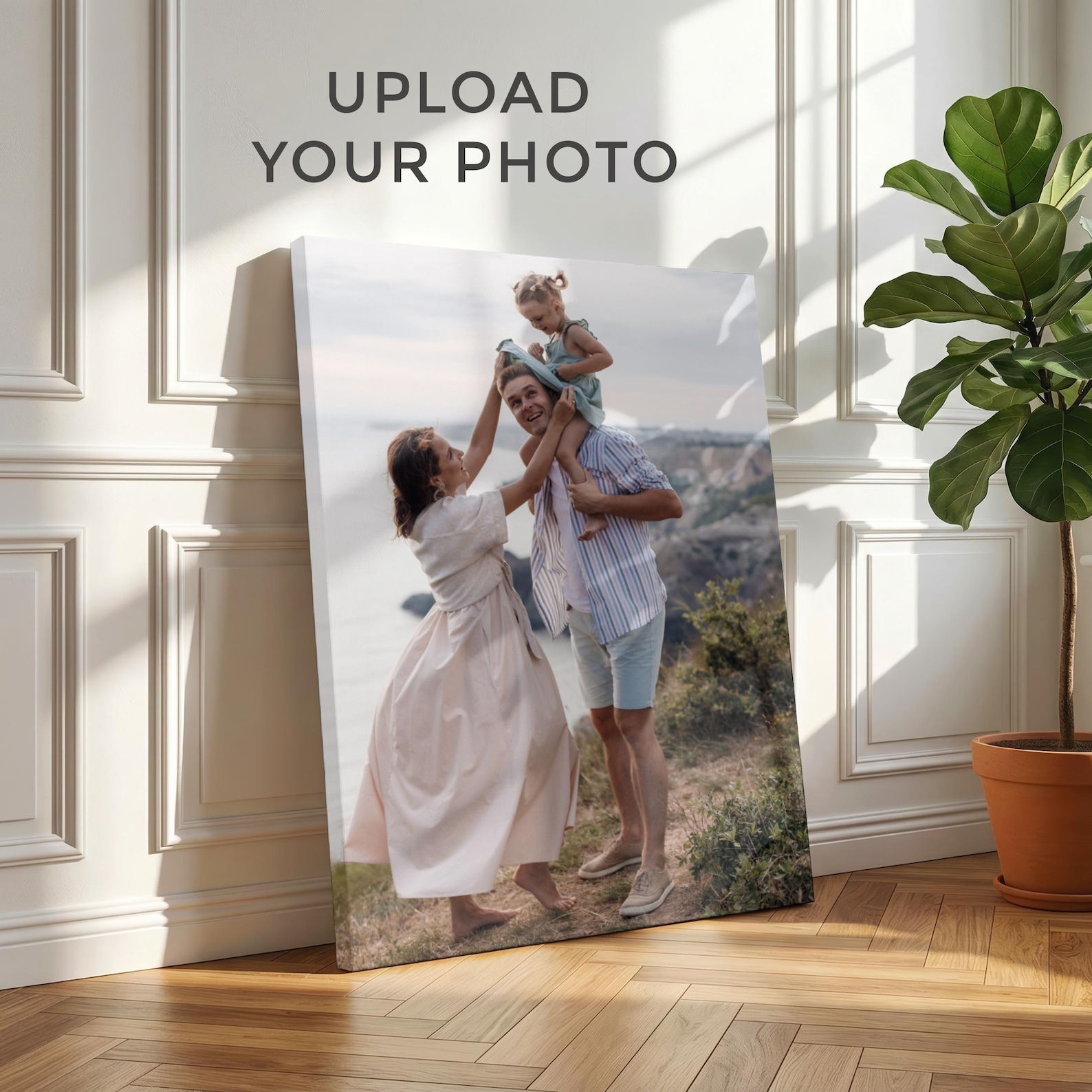 Home Decor For Birthday - Personalized Photo Canvas, Custom Family Wall