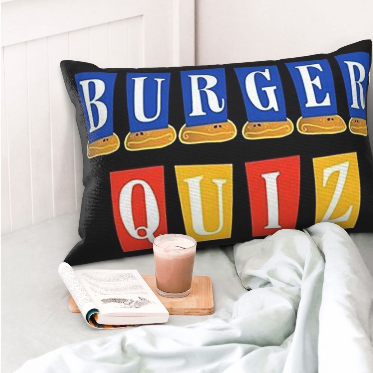 Home Decor Quiz Free - Burger Quiz New Logo Rectangle Pillowcase