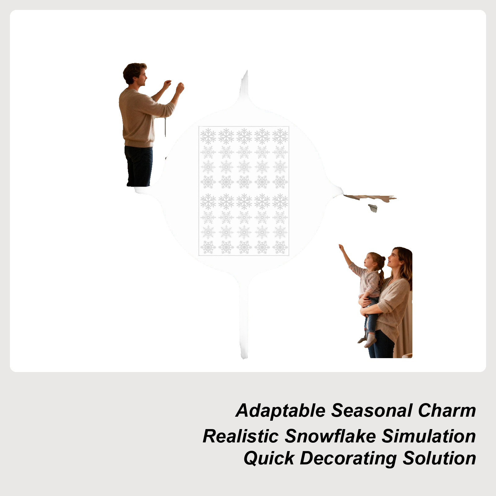 Home Decor Store - Snowflake Window Clings Christmas Static Seasonal