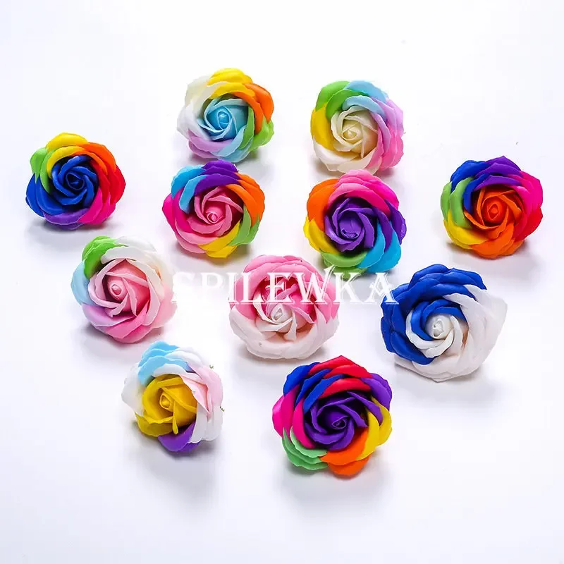 Home Decor Accessories - Spilewka 6X7cm Colorful Rose Artificial Flower
