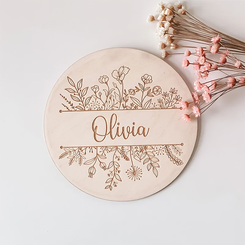 Personalized Floral Engraved N - Home Decor For Birthday recension och pris