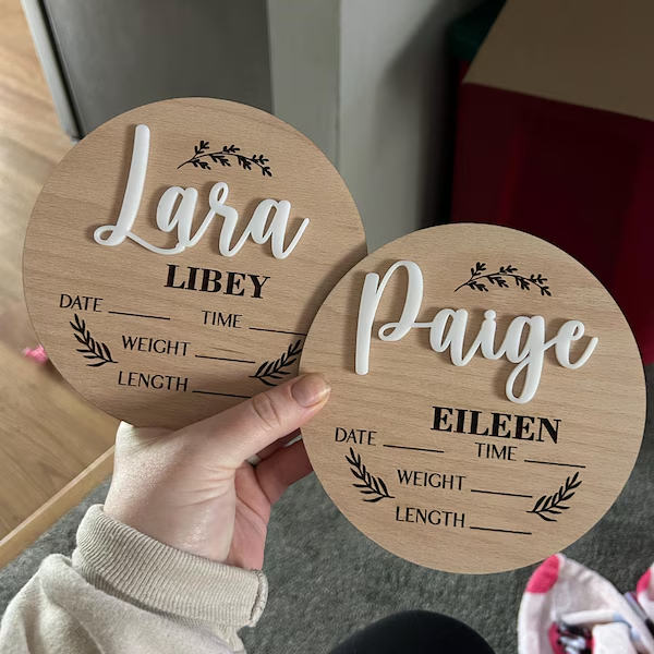 1Pc Custom Baby Announcement S - Home Decor For Birthday recension och pris
