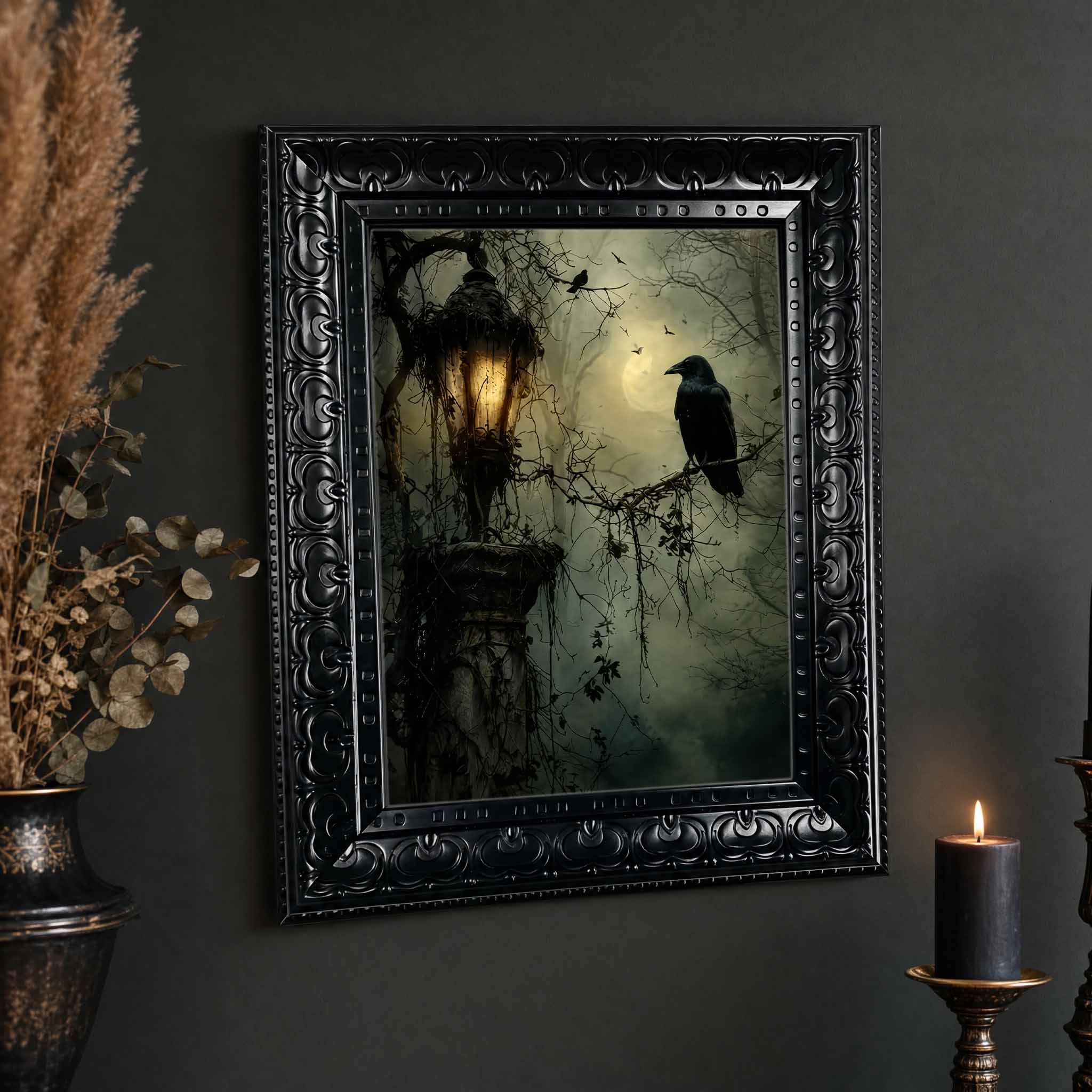 Halloween Wall Art, Framed Can - Home Decor Gothic recension och pris