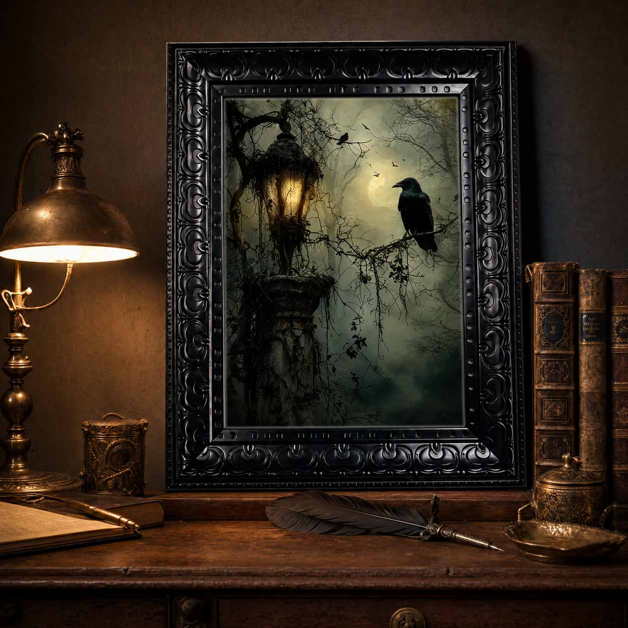 Halloween Wall Art, Framed Can - Home Decor Gothic recension och pris