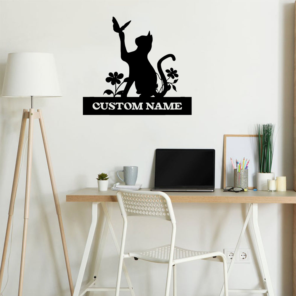 1PC Creative Cat Customized Te - Home Decor Sticker recension och pris