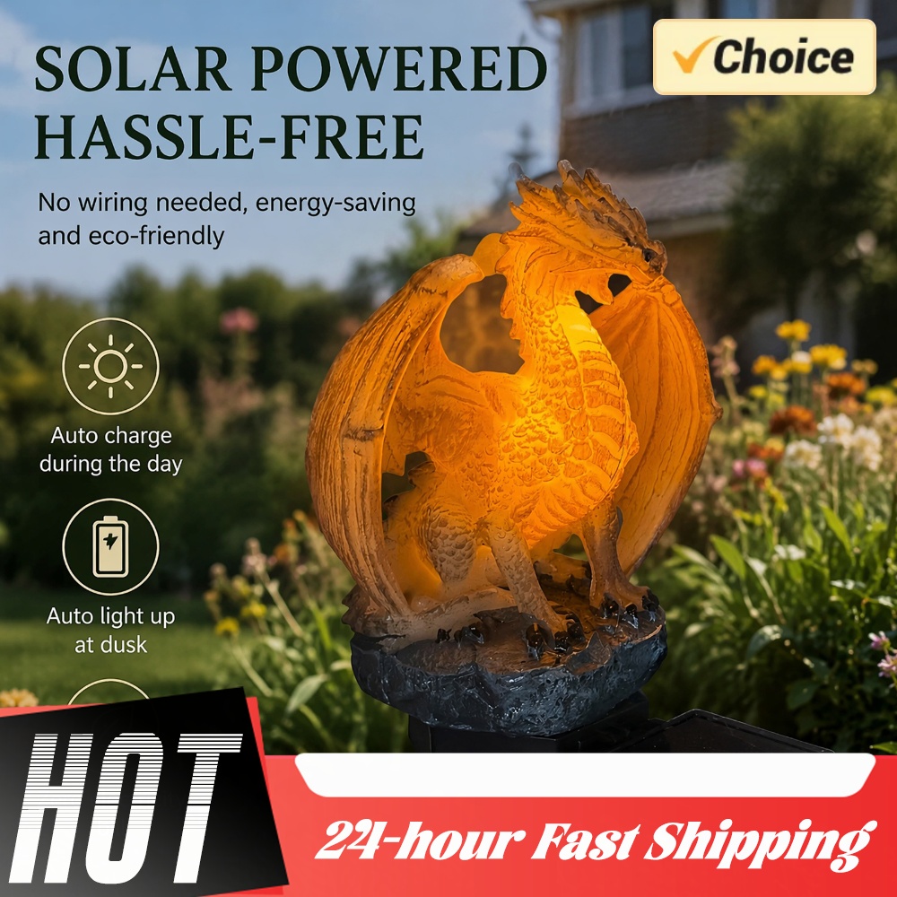 Dragon Solar Garden Light Ener - Home Decor Gothic recension och pris