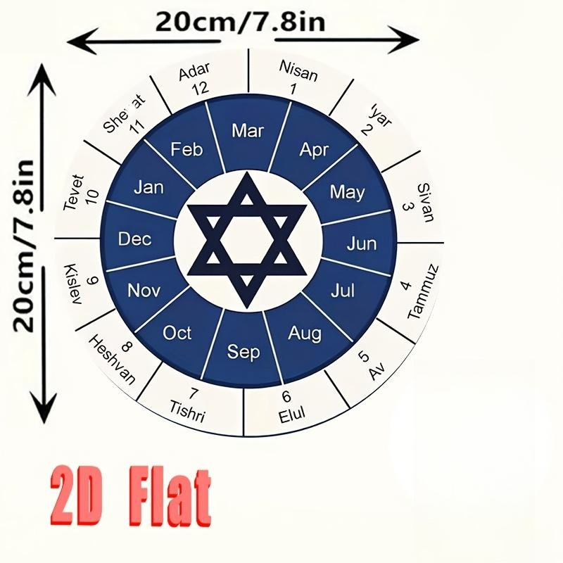 CIFBUY  Jewish Calendar Alumin - Home Decor Living recension och pris