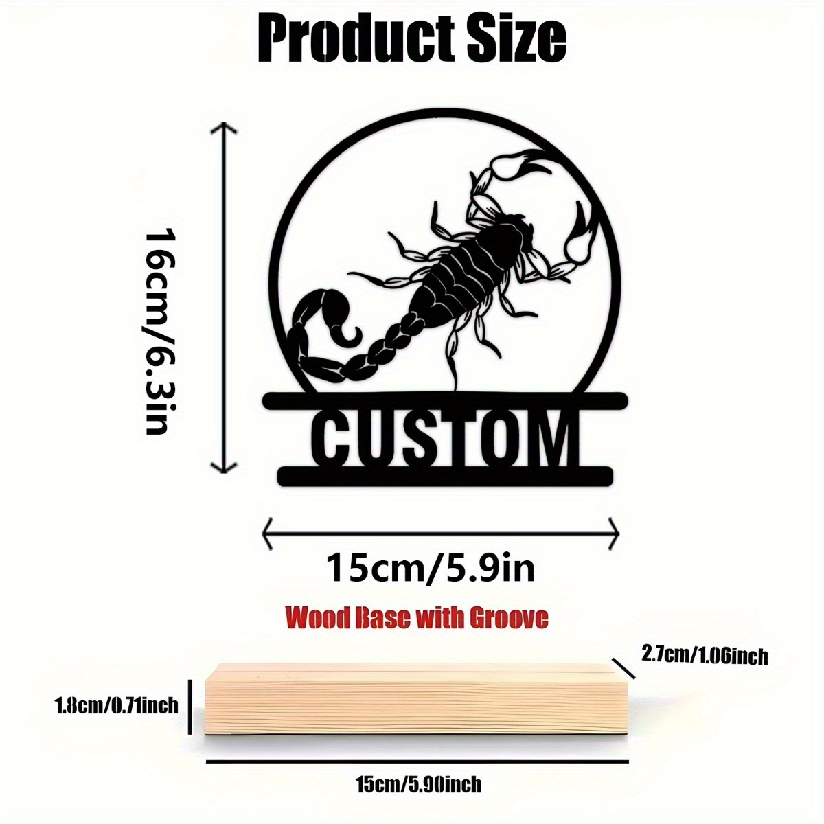 Custom Scorpion Metal Statue w - Home Decor Gothic recension och pris