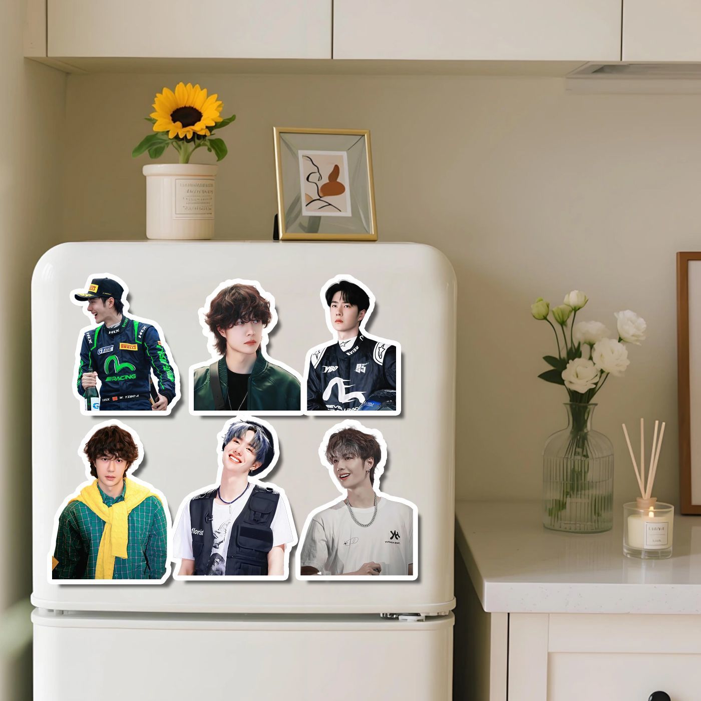Wang Yibo refrigerator sticker - Home Decor Sticker recension och pris