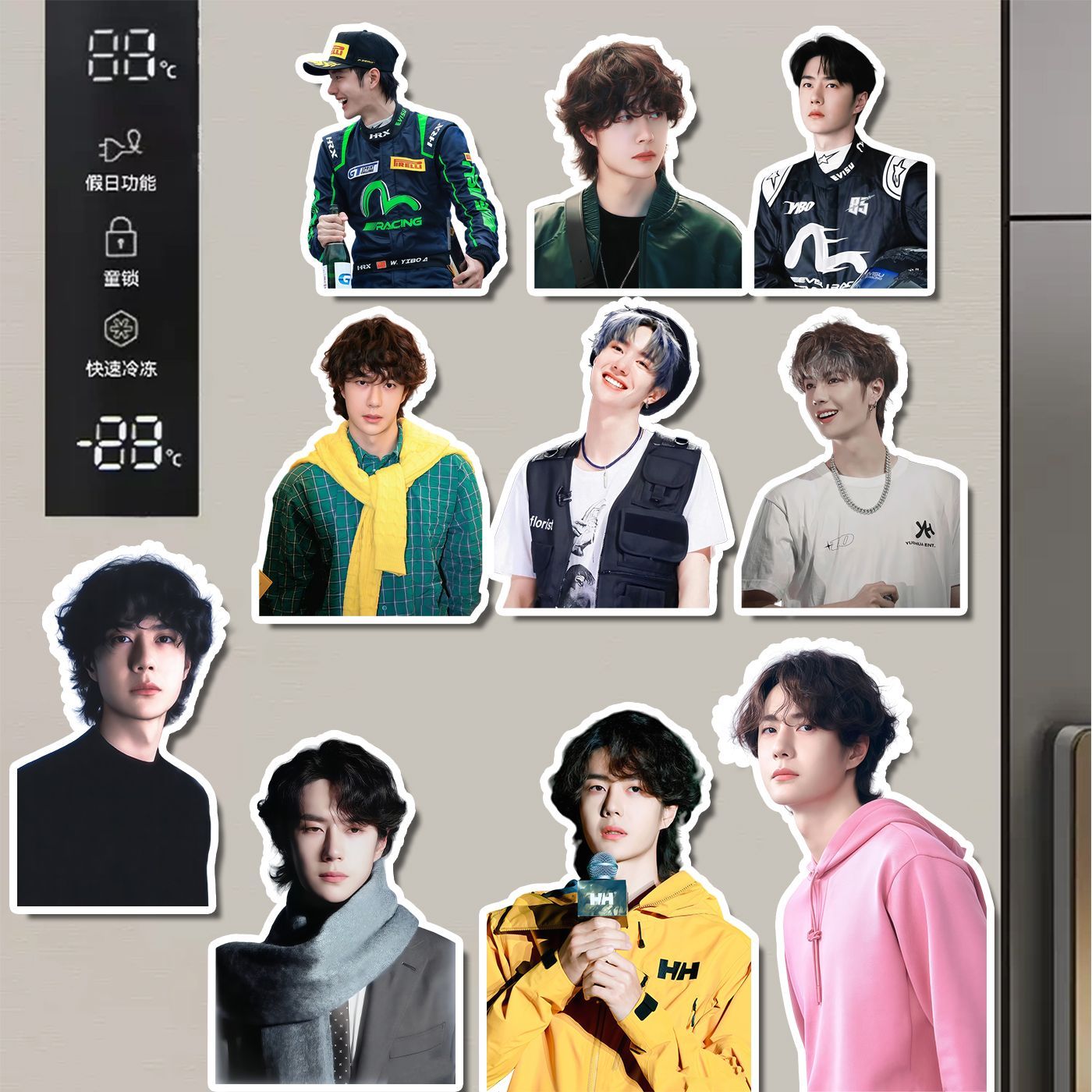 Wang Yibo refrigerator sticker - Home Decor Sticker recension och pris
