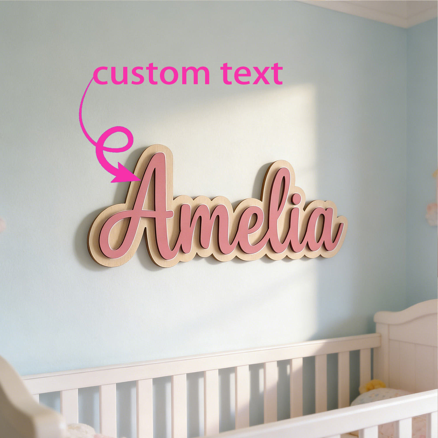 1pc Customized Double-layer Wo - Home Decor For Birthday recension och pris