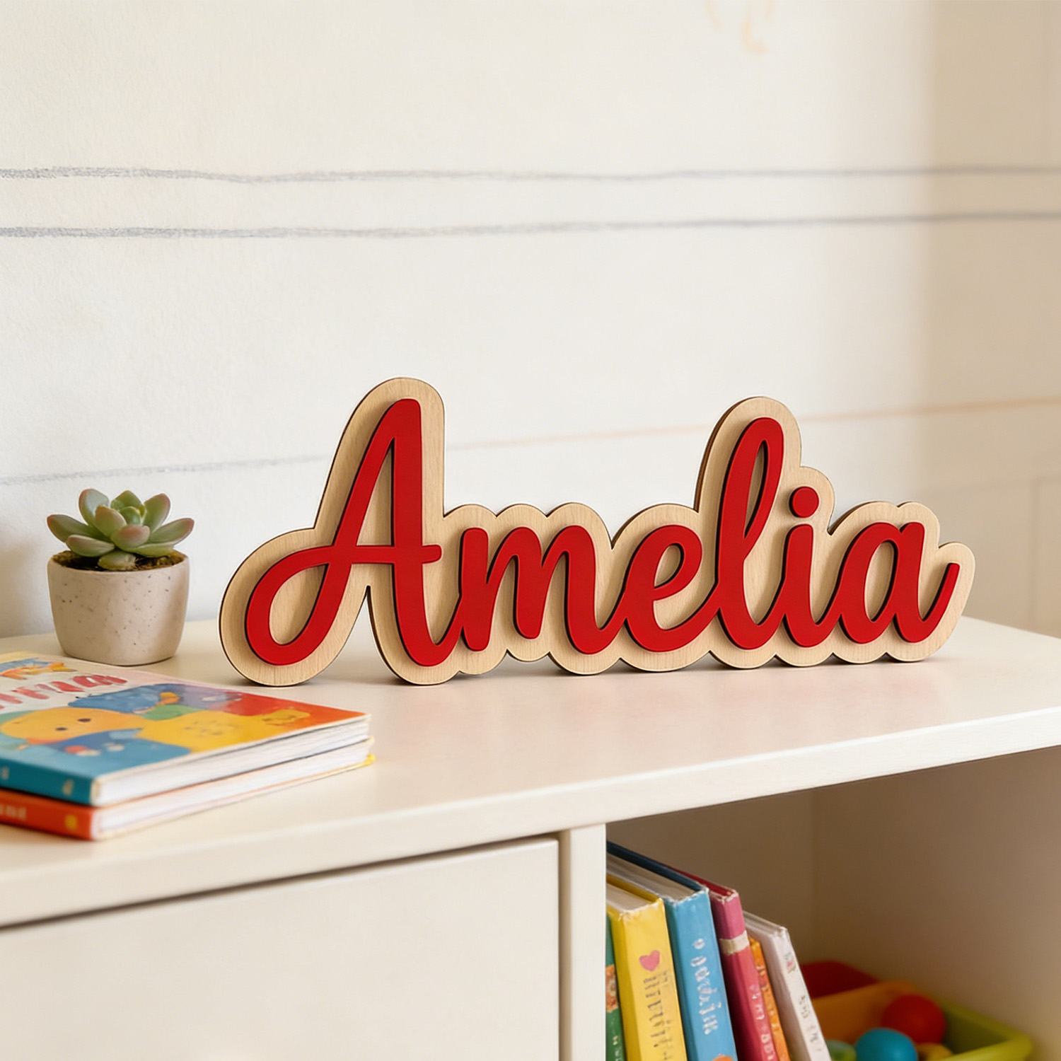 1pc Customized Double-layer Wo - Home Decor For Birthday recension och pris