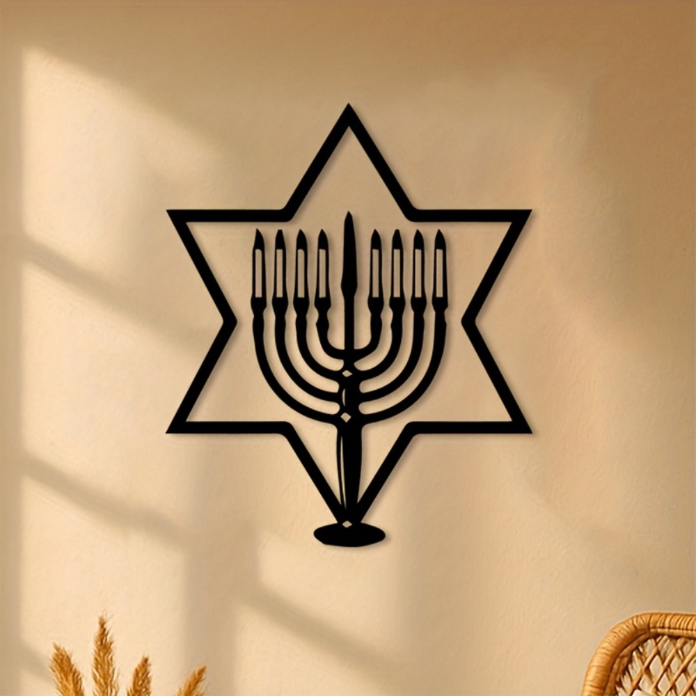 CIFBUY Metal Wall Art Menorah  - Home Decoration recension och pris