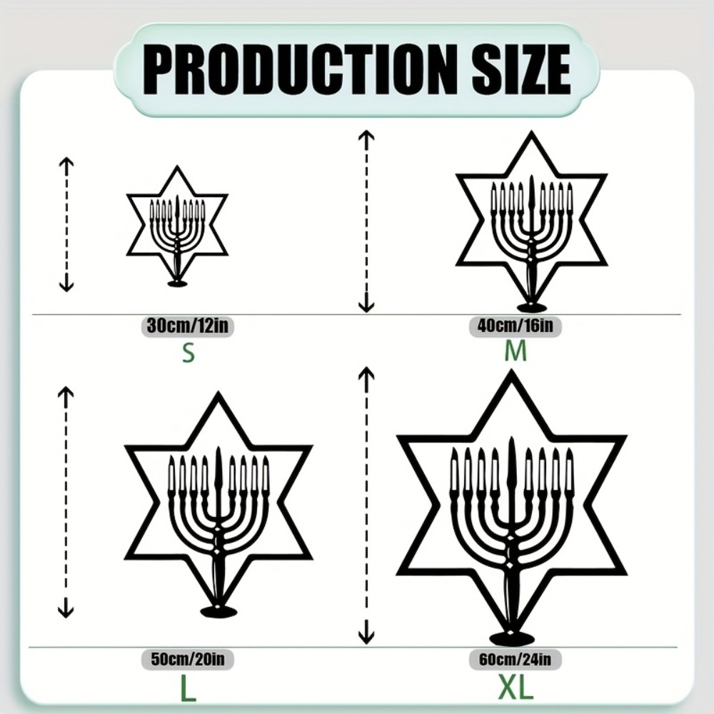 CIFBUY Metal Wall Art Menorah  - Home Decoration recension och pris