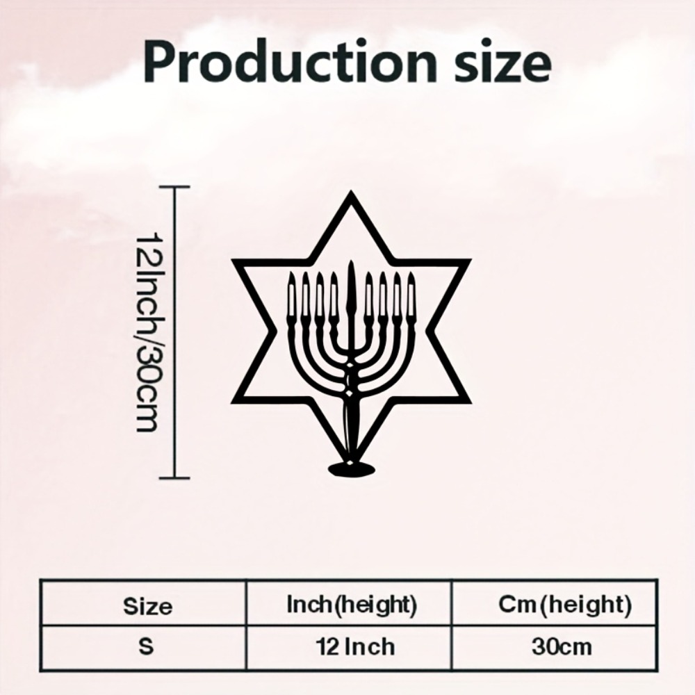 CIFBUY Metal Wall Art Menorah  - Home Decoration recension och pris