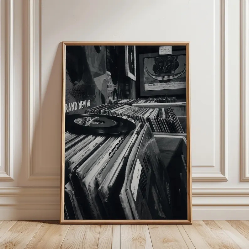 Modern Vinyl Record Store Blac - Home Decor Store recension och pris