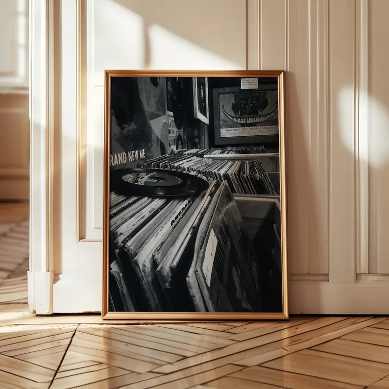 Modern Vinyl Record Store Blac - Home Decor Store recension och pris