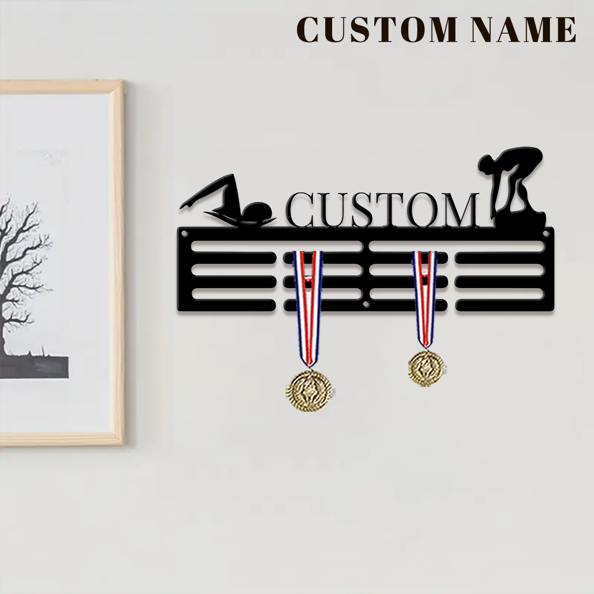 1pc Custom Swimming Metal Meda - Home Decor For Birthday recension och pris