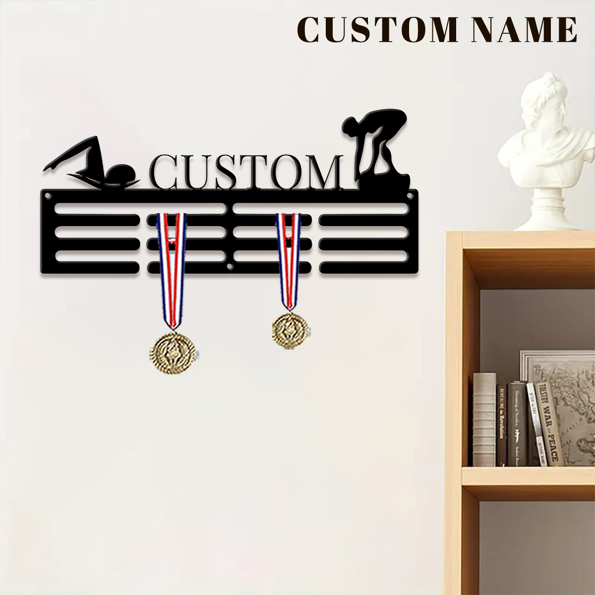 1pc Custom Swimming Metal Meda - Home Decor For Birthday recension och pris