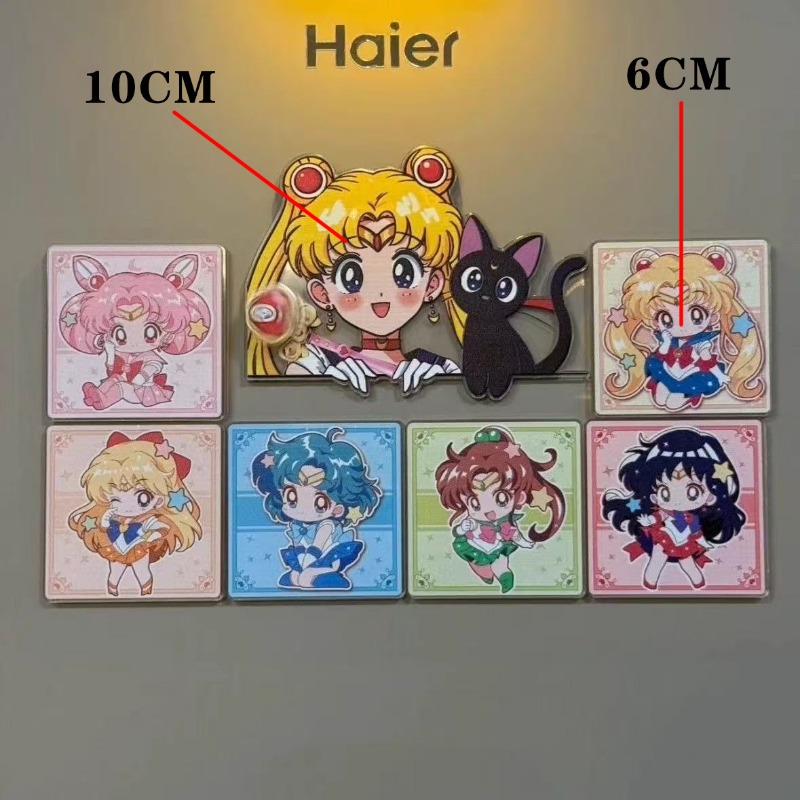 7Pcs/set Sailor Moon Anime Car - Home Decor Sticker recension och pris