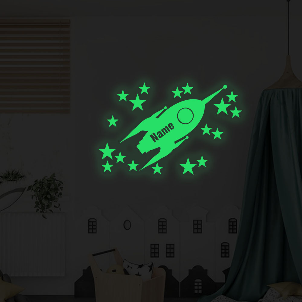 1pc Cartoon Rockets and stars  - Home Decor Sticker recension och pris