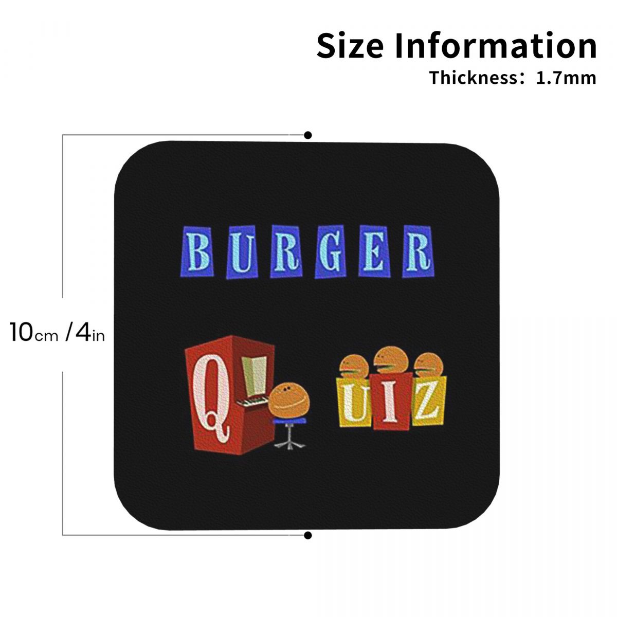 Burger Quiz New Logo Coasters  - Home Decor Quiz Free recension och pris