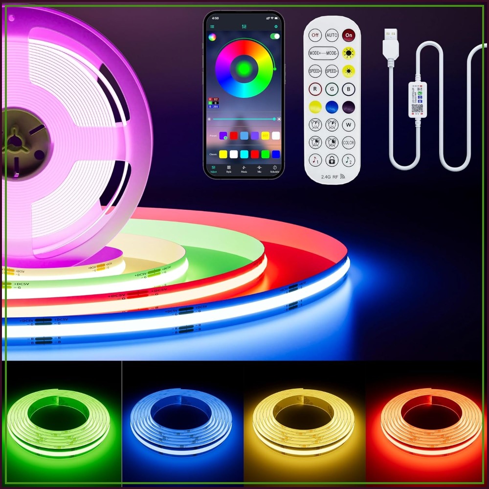 5V USB COB RGB LED Strip Light - Led Strip Lights recension och pris