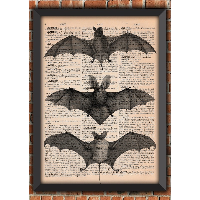 Bat Skeleton Dark Gothic Odd S - Home Decor Gothic recension och pris