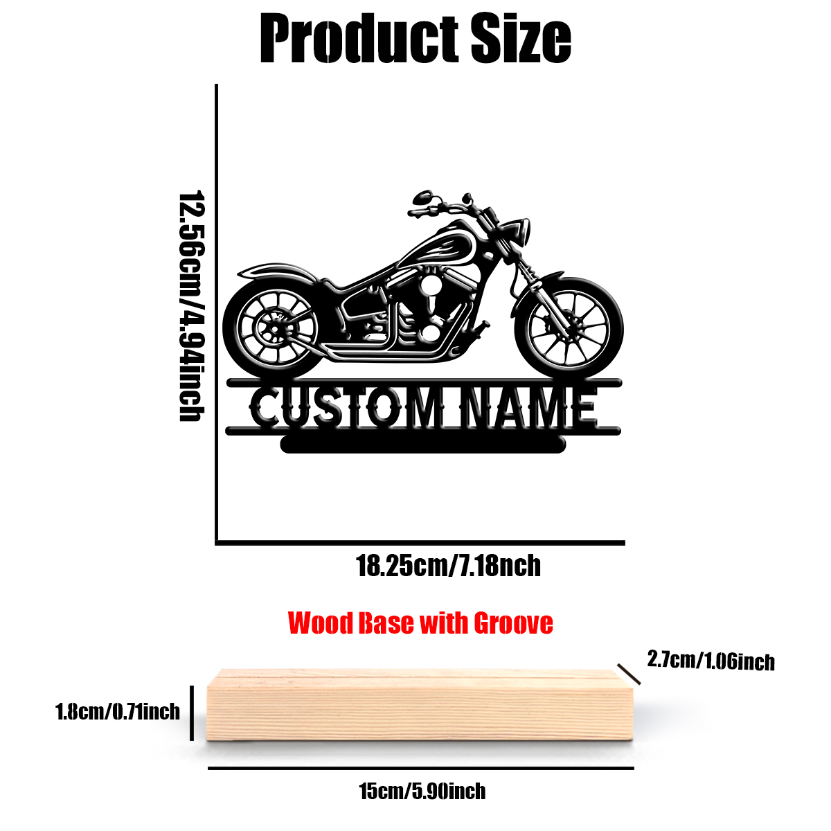 1Pc Csutom Name Road Motorbike - Home Decor For Birthday recension och pris